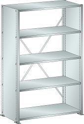 LISTA Grundregal L1006 (BxTxH) 1000x350x1450mm 80kg Farbe: Lichtgrau, Diagonalkreuz verzinkt, 45.922.020