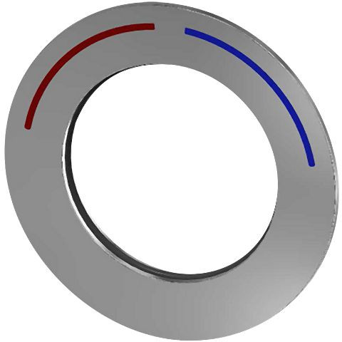 KWC Rosette, F5, mit Farbmarkierung, 2030047081, 7612982256882