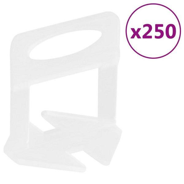 vidaXL Fliesen-Nivellierclips 250 Stück 3 mm, Transparent, 155279