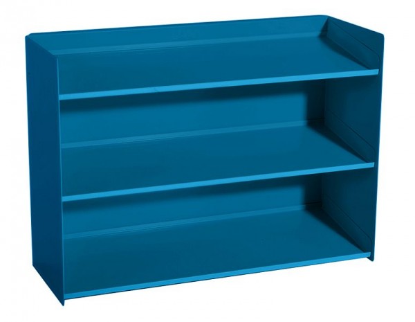 Manuflex Sichtboxen-Regal in Brillantblau RAL 5007, BxTxH = 430 x 155 x 310 mm, ZB3901.5007