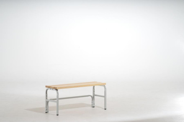 SYPRO Sitzbank (Typ A) 101, ohne Rückenlehne, einseitig, Stahl/Holz, lichtgrau, 1314512