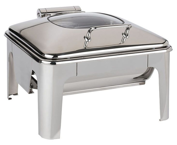 APS Chafing Dish GN 2/3, 42 x 41 cm, Höhe: 30 cm, Edelstahl, - EASY INDUCTION -, 1 Gestell, 1 Wasserbecken, 12323