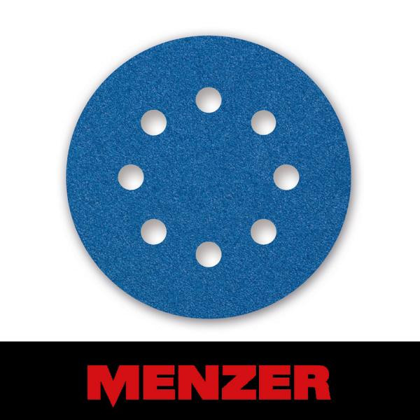 Menzer Klett-Schleifscheibe, Ø 125 mm, 8 Loch, Körnung 40, Zirkonkorund, VE: 25, 231395040