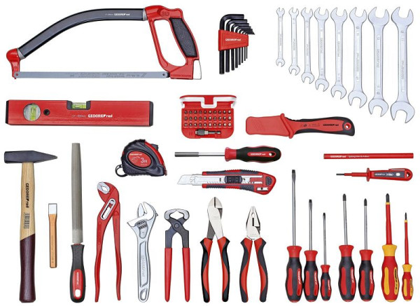 GEDORE red Werkzeugsatz BASIS lose 72-teilig, Chrom-Vanadium-Stahl, 3301627