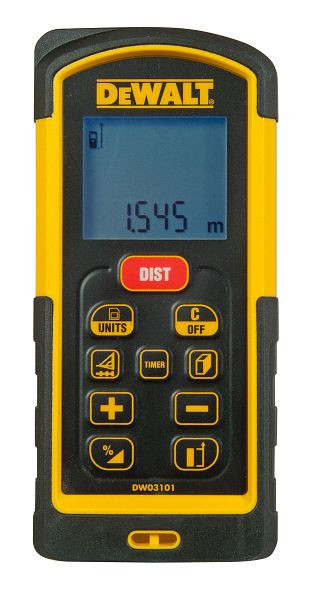 DeWalt Entfernungsmesser 100m, Laser-Distanzmesser, DW03101-XJ