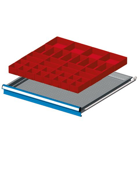 Fami Einteilungsmaterialset für Schubladen, Fronthöhe: 75 mm, 36x36 Einheiten, FFH20071200