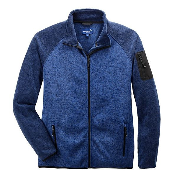 Scheibler Strickjacke Tweng, blau/schwarz-meliert, Größe: S, 7961-S