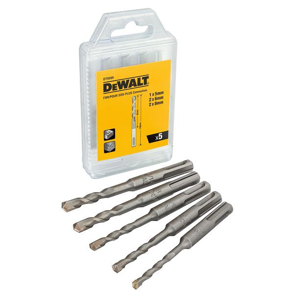 DeWalt Hammerbohrer-Set 5-teilig SDS-plus, VE: 12 Stück, DT9399-QZ