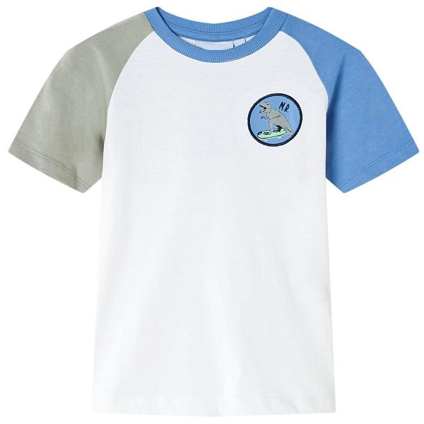 vidaXL Kinder-T-Shirt Ecru 140, Material: 100 % Baumwolle, 12548