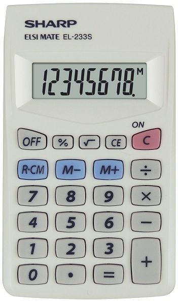 SHARP Taschenrechner EL-233S, Anzeige: 8-stellig, Batteriebetrieb, SH-EL233S, 4974019023014