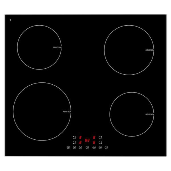 PKM Induktionskochfeld mit Aluminiumrahmen IN4B-3 G, 23371