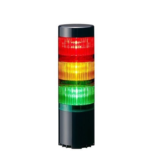 PATLITE USB Signalsäule inkl. 3 LED Module R-Y-G, Gehäuse: schwarz, LR6-3USBK-RYG