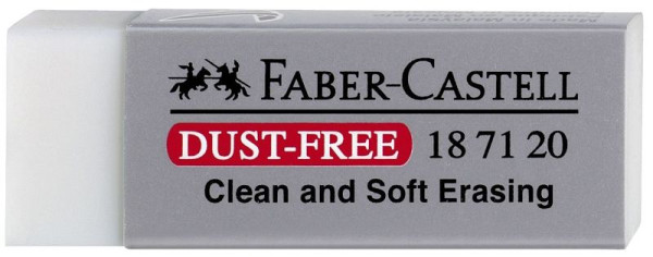 FABER CASTELL Radierer DUST-FREE, aus Kunststoff, 187120