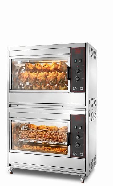 CB Italy ventiliertes Elektro-Hähnchengrillgerät mit langem Spieß und manuellem Timer GV-48/56 MAN, 14100372