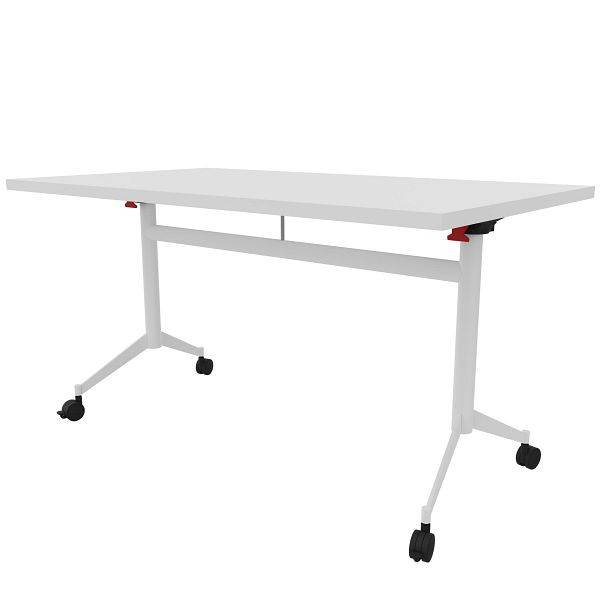 Quadrifoglio Klappbarer Tisch IDEA, 140x80cm Farbe: Platte Weiß / Gestell Weiß, ISCR8141/2EBN
