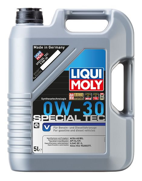 LIQUI MOLY Leichtlaufmotoröl, Special Tec V 0W-30, VE: 4 Stück à 5 Liter, 3769