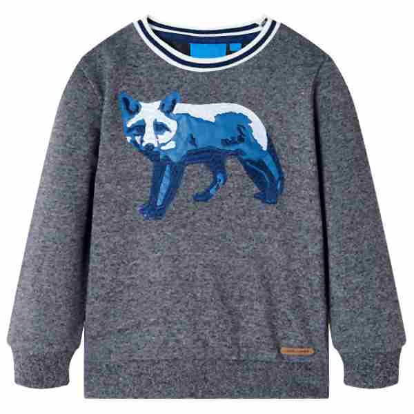 vidaXL Kinder-Sweatshirt Marineblau Melange 116, 13341, 8721012029125