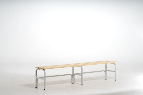 SYPRO Sitzbank (Typ A) 150, ohne Rückenlehne, einseitig, Stahl/Holz, lichtgrau, 1315512