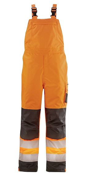 4PROTECT Warn-Winter-Wetterschutz-Latzhose ATLANTA, leuchtorange/grau, Größe: XS, 3480-XS