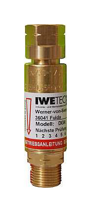 Iwetec Explosionssicherung für Druckminderer, 3/8" links, 552001