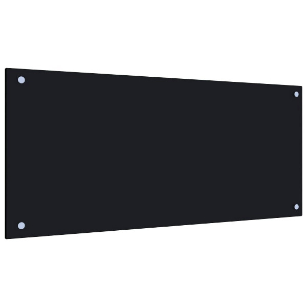 vidaXL Küchenrückwand Schwarz 90x40 cm Hartglas, 249487