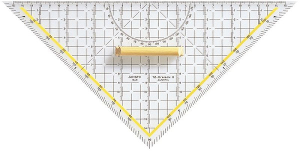 ARISTO Zeichendreieck TZ-Dreieck®, Plexiglas®, 325 mm, glasklar, AR1648