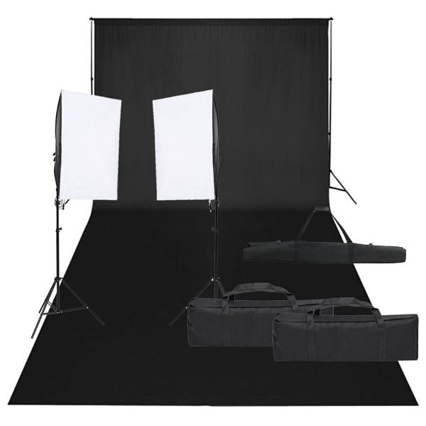 vidaXL Fotostudio-Set mit Beleuchtung und Hintergrund, 3094750