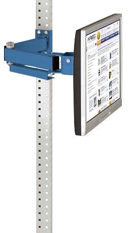 Manuflex Monitorträger für UNIVERSAL und PROFI mit 500 mm-Doppelgelenk, VESA-Adapter 75 mm, in Brillantblau RAL 5007, Brillantblau, ZB3638.5007