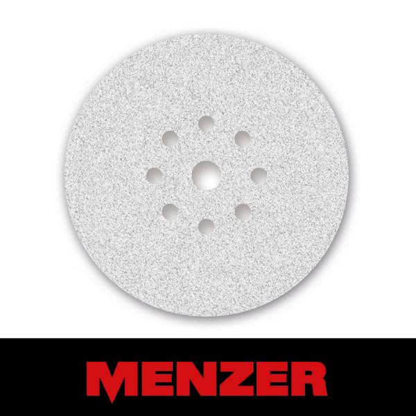 Menzer Klett-Schleifscheibe, 9 Loch, Ø 225 mm, Körnung 100, Normalkorund mit Stearat-Beschichtung, VE: 25, 231281100