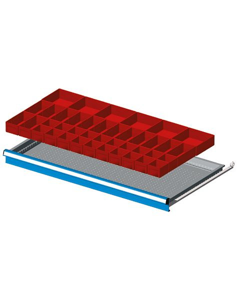 Fami Einteilungsmaterialset für Schubladen, Fronthöhe: 75 mm, 54x27 Einheiten, FFH40071600