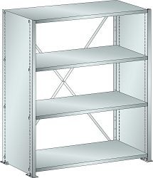 LISTA Grundregal L1006 (BxTxH) 1000x350x1100mm 80kg Farbe: Lichtgrau, Diagonalkreuz verzinkt, 45.919.020