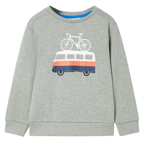 vidaXL Kinder-Sweatshirt Hellkhaki Melange 140, Top-Qualität, 12058