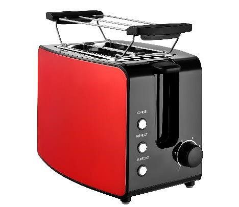 efbe-Schott Toaster mit Auftau- und Aufknusperfunktion rot, TKG TO 1220 RD
