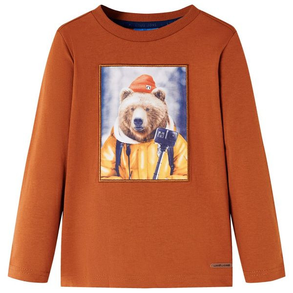 vidaXL Kinder-Langarmshirt Dunkelorange 116, 12771, 8721012023420