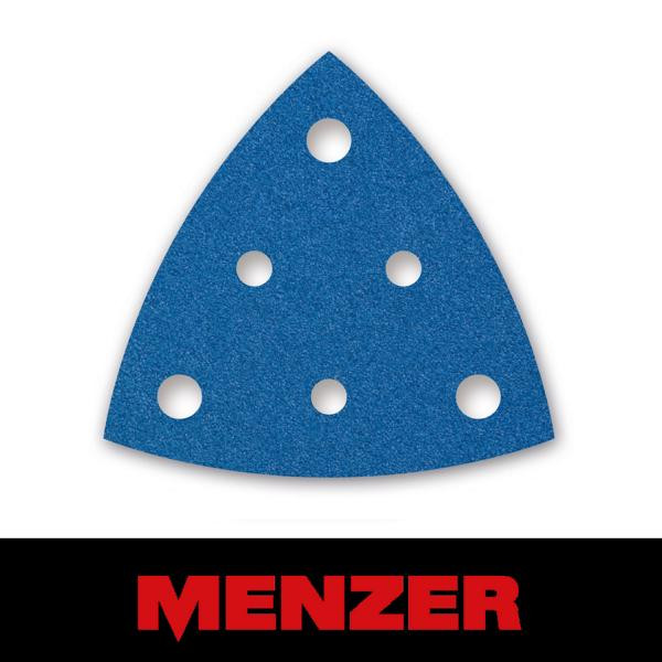 Menzer Klett-Schleifblatt, 82 mm, 6 Loch, Körnung 80, Zirkonkorund, VE: 25, 261195080