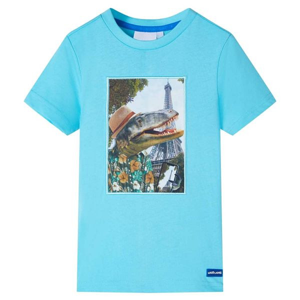 vidaXL Kinder T-Shirt Aquablau 116, Top-Qualität, 11761