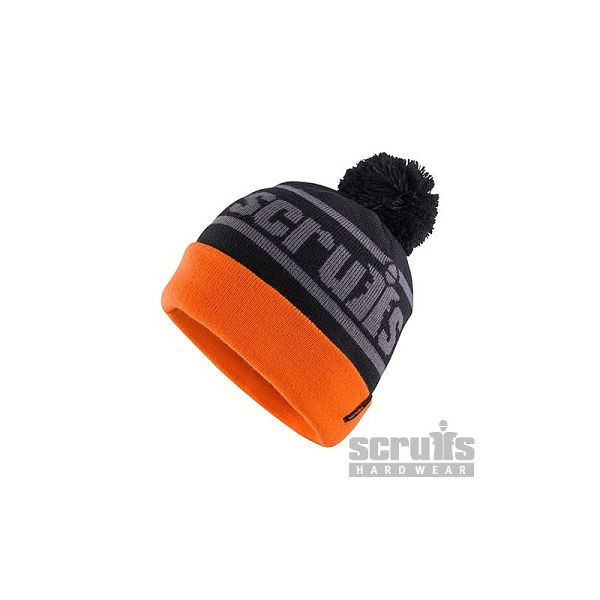 Scruffs Strickmütze „Trade“, Schwarz / Orange, T55334