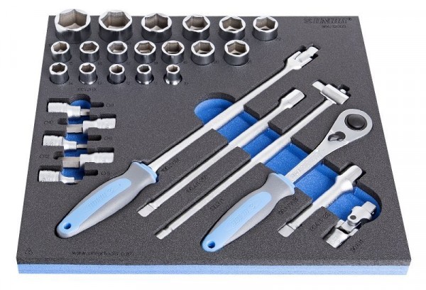 Unior SOS Modul - BI Steckschlüssel-Set 1/2", 6 Kant, 29-teilig, 621075