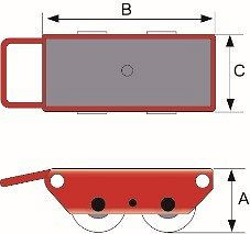 SHT Transportroller STR, Tragfähigkeit: 2000 kg, 750032