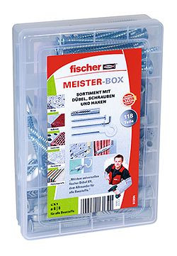 Fischer Meister-Box UX + Schrauben + Haken, 513894