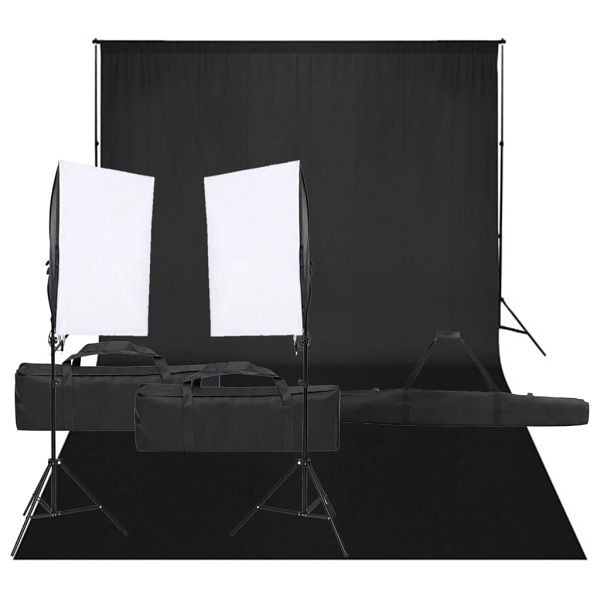 vidaXL Fotostudio-Set mit Beleuchtung und Hintergrund, 3094744