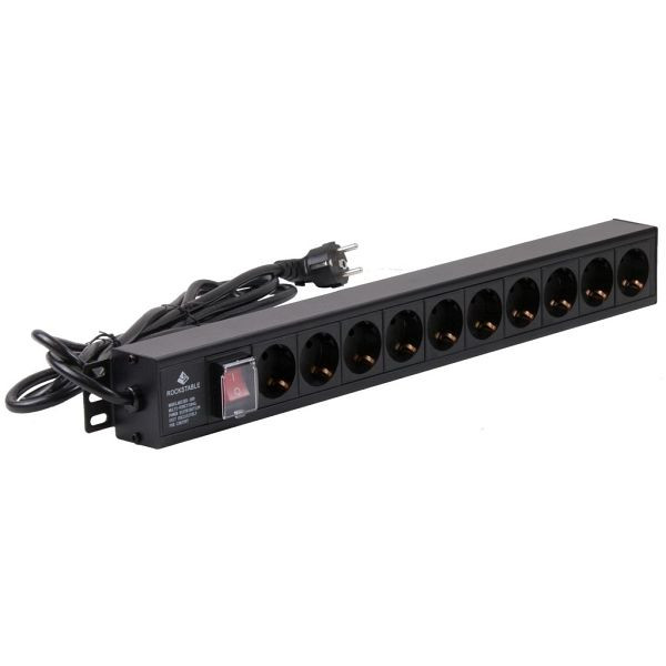 Rockstable 1 HE Steckdosenleiste 10-fach, RS19-10PDU