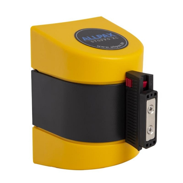 ALLPAX STOPPO XL Magnet Absperrband ausziehbar Wandmontage gelb schwarz 5 m, Kassette gelb, 10011732