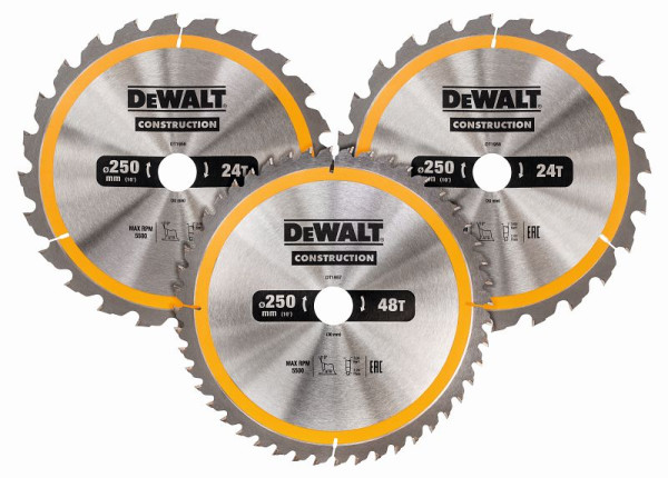 DeWalt Kreissägeblatt-Set 3-teilig stationär, DT1963-QZ