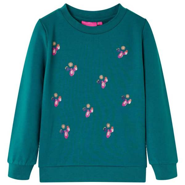 vidaXL Kinder-Sweatshirt Dunkelgrün 140, 13748, 8721012033191