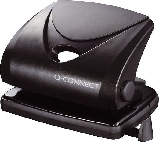 Q-Connect Locher - 20 Blatt, schwarz, KF01234, 5705831012349