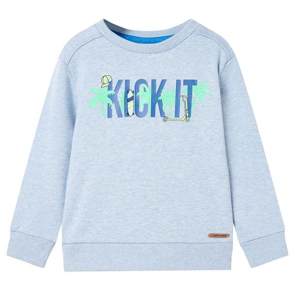 vidaXL Kinder-Sweatshirt Hellblau Melange 92, Top-Qualität, 11969