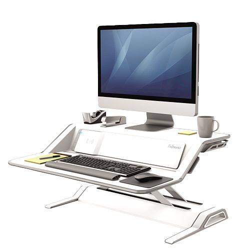 Fellowes Lotus DX Sitz-Steh Workstation, weiß, 8081101