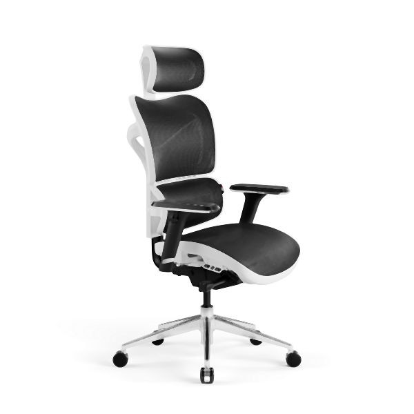 Diablo Chairs Ergonomischer Bürostuhl Diablo V-Commander, Schwarz-Weiß, 1112