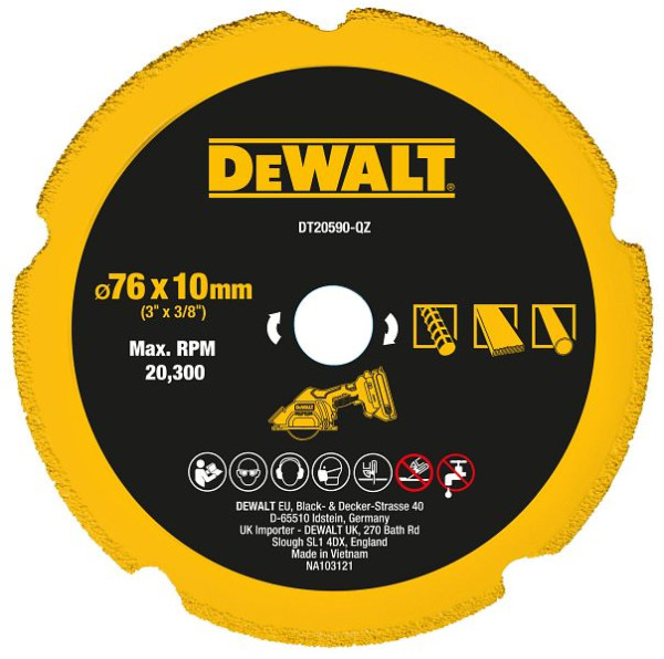 DeWalt Multi-Material-Diamanttrennscheibe 76 mm, DT20590-QZ